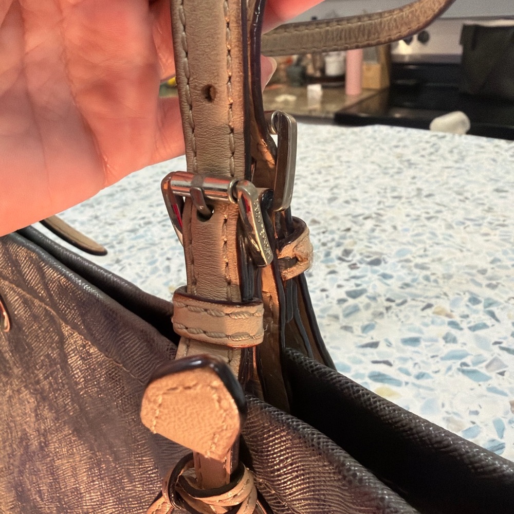 Michael Kors Jet Set Tote Black MK Logo Shoulder Bag Large - Picture 4 of 10